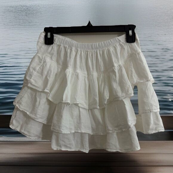 Y2K Style Resort Beach Wear Seaspice Women’s M Mini Tiered Cupcake Skirt Chic - Picture 4 of 6